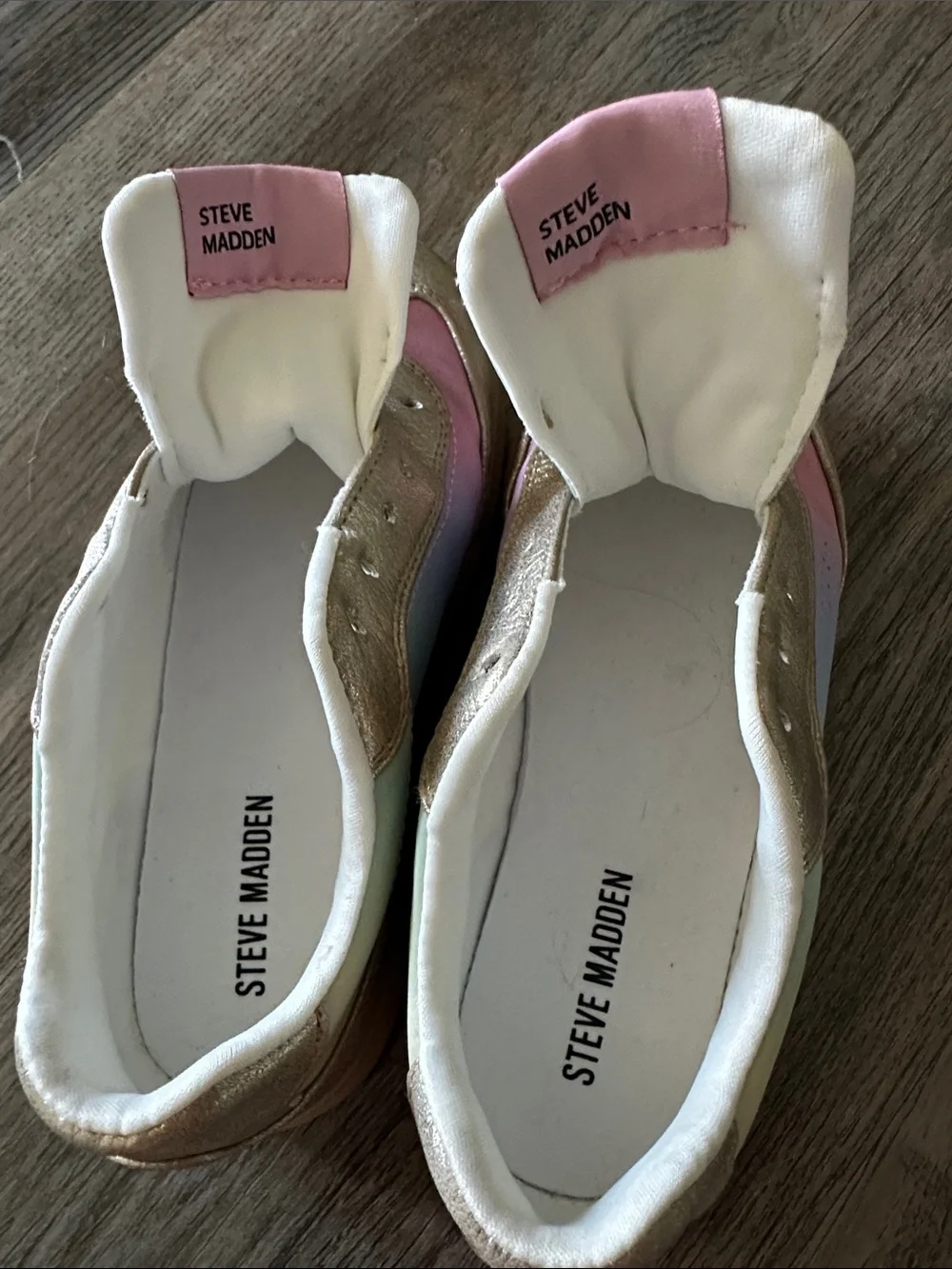 Steve Madden Kids Pastel Pink, Mint & Cream Slip-On Sneakers